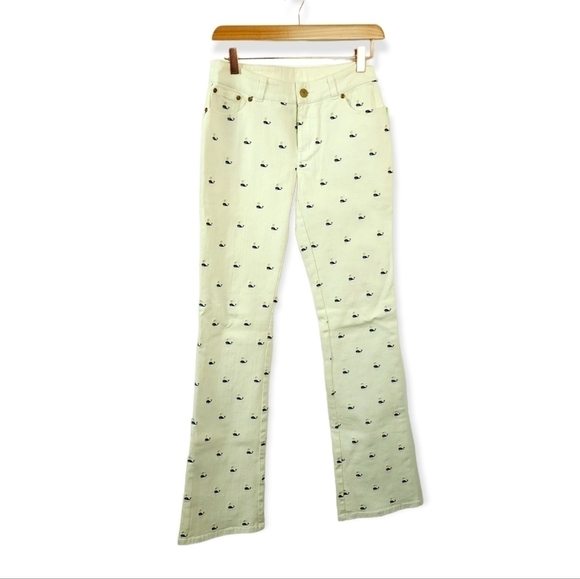 Lilly Pulitzer main line mini whale embroidered jean size 0 new with tag